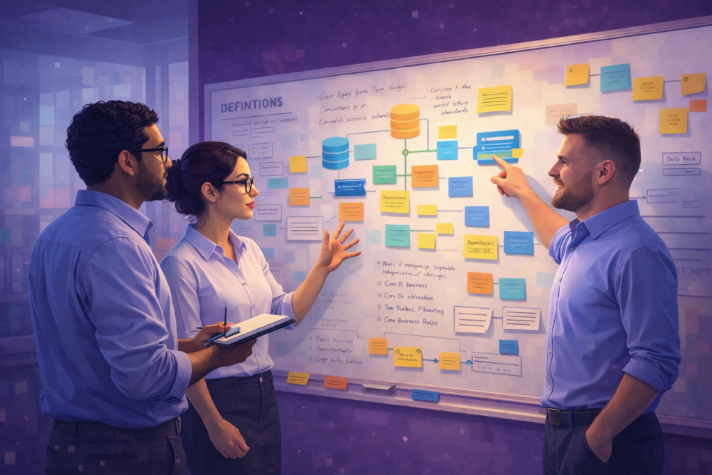 Illustration of an interactive requirements gathering session.